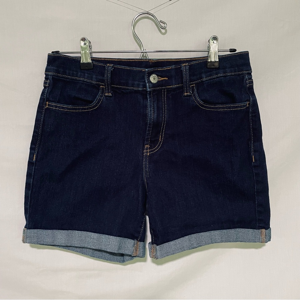 Old Navy Women’s Mid-Rise Dark Blue Jean Shorts Size 0